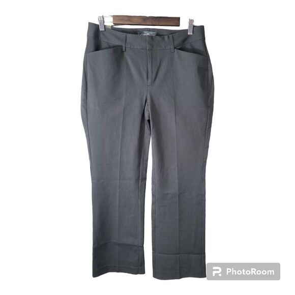 Eddie Bauer Womens Grey Curvy Fit Pants Size 8 Short - Picture 1 of 16